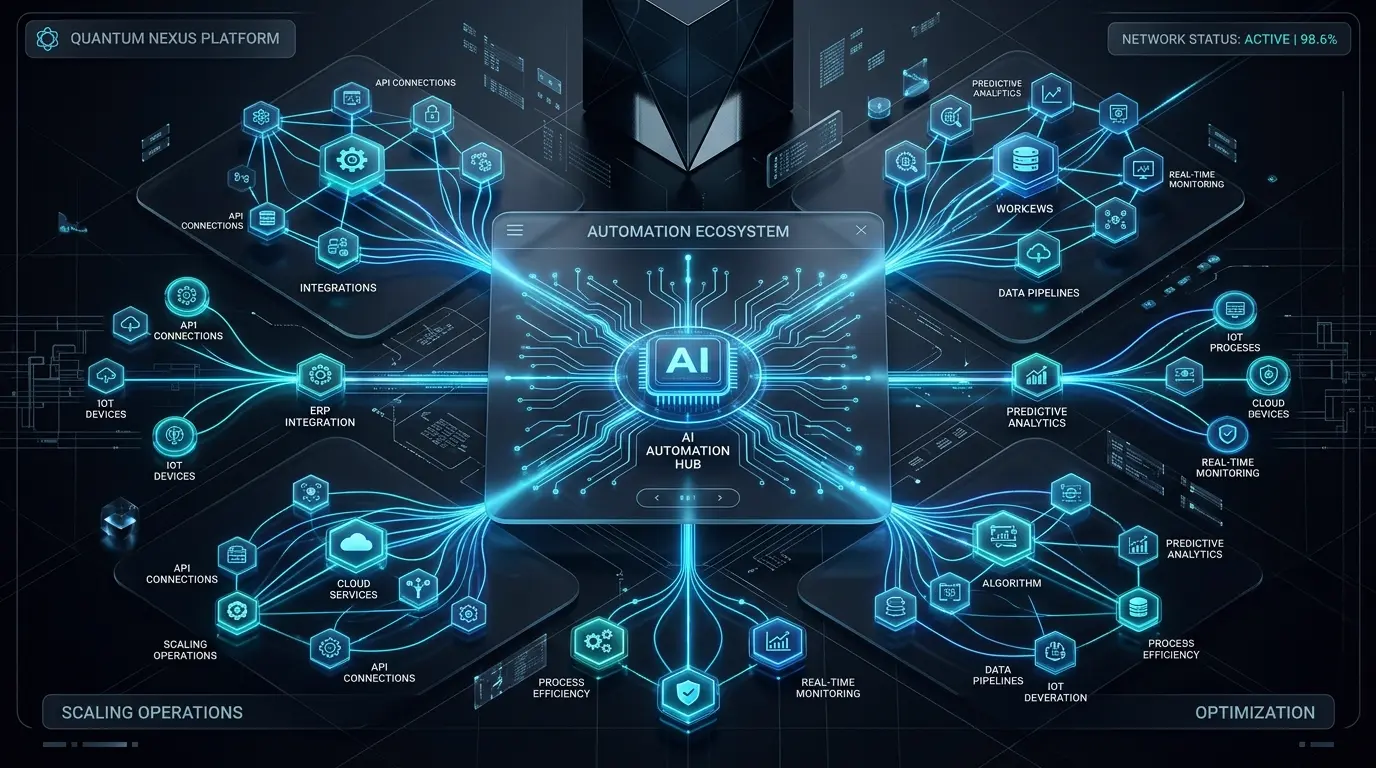 AI automation systems dashboard visual