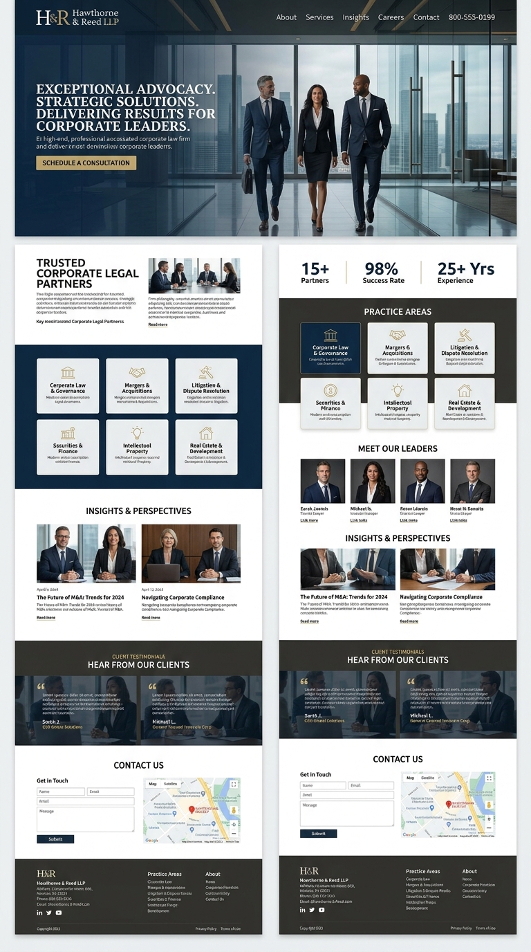 Hawthorne & Reed LLP interface and dashboard preview